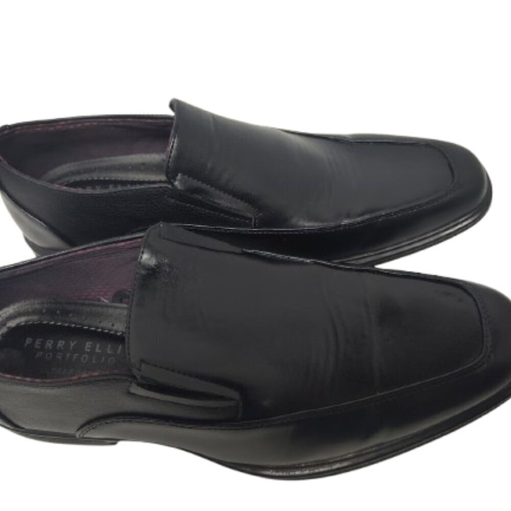 Perry Ellis Portfolio Memory Foam Men's Dress Shoe Black Size 9 - Picture 2 of 13